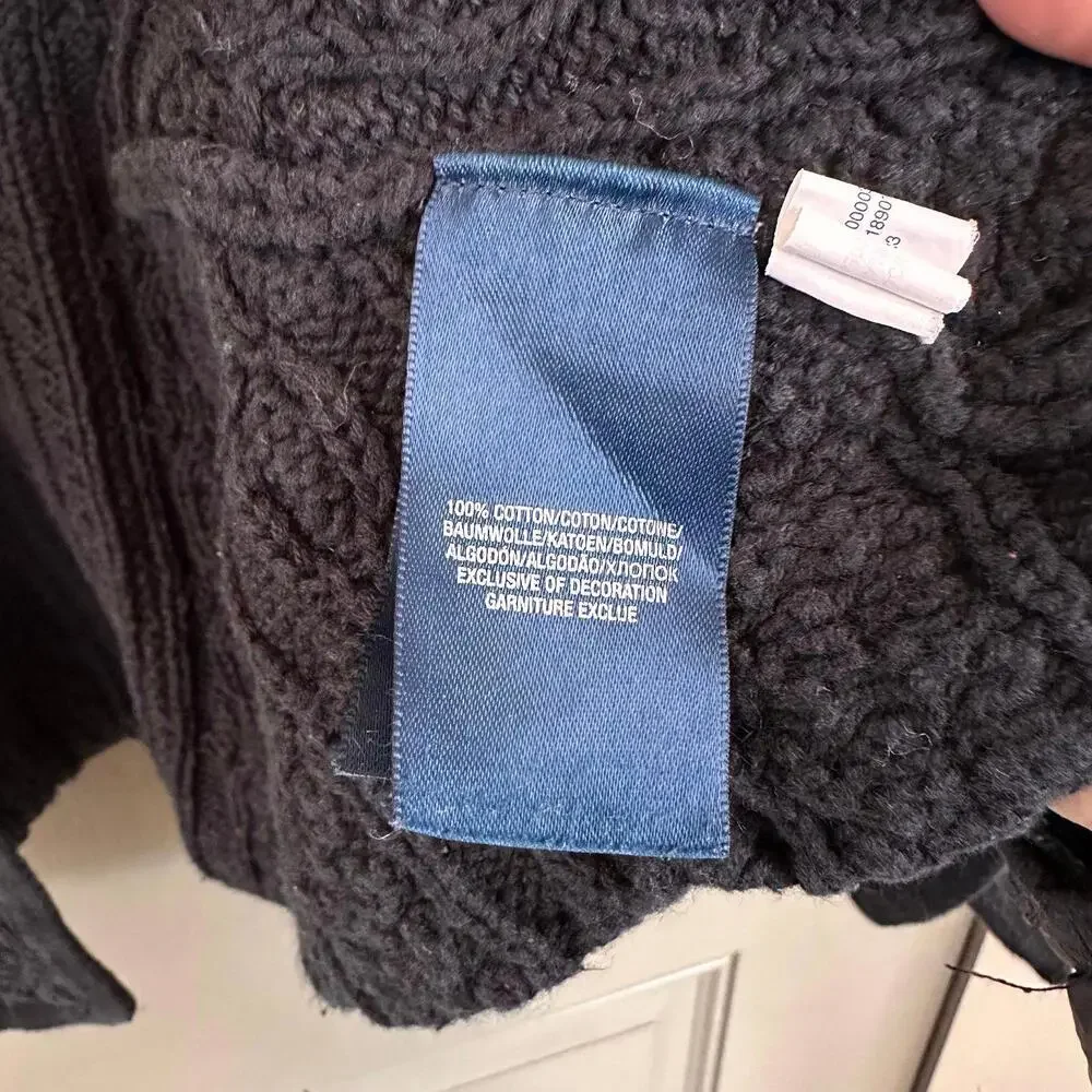 Ralph Lauren‎ Cable Knit Black Cardigan 6X
